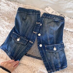 NWT Zara Denim Button-Up shirt